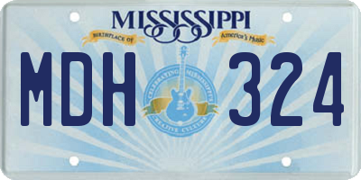 MS license plate MDH324