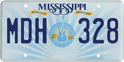 MS license plate MDH328