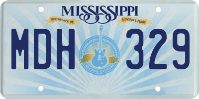MS license plate MDH329
