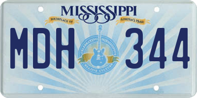 MS license plate MDH344