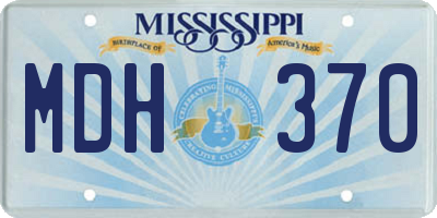 MS license plate MDH370
