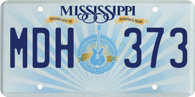 MS license plate MDH373
