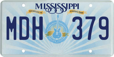 MS license plate MDH379