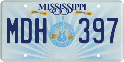 MS license plate MDH397