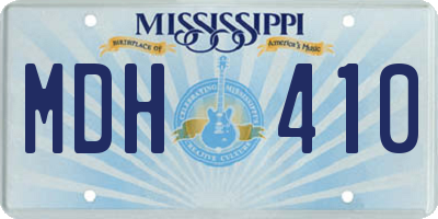 MS license plate MDH410