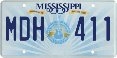 MS license plate MDH411
