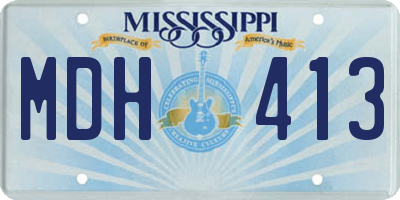 MS license plate MDH413