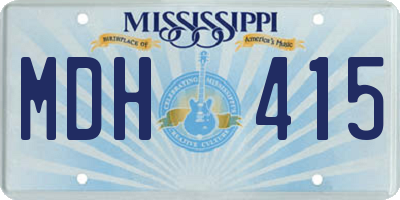MS license plate MDH415