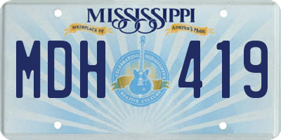 MS license plate MDH419