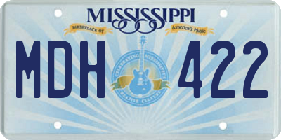 MS license plate MDH422