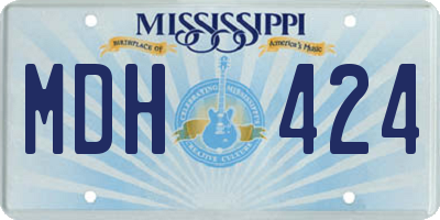 MS license plate MDH424