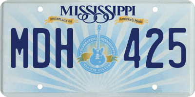 MS license plate MDH425