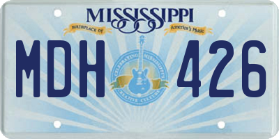 MS license plate MDH426
