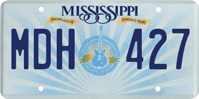 MS license plate MDH427