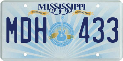MS license plate MDH433