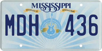 MS license plate MDH436