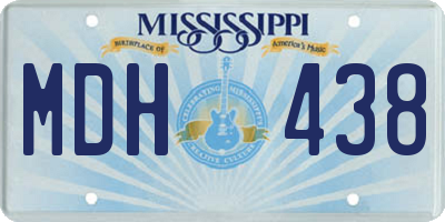 MS license plate MDH438