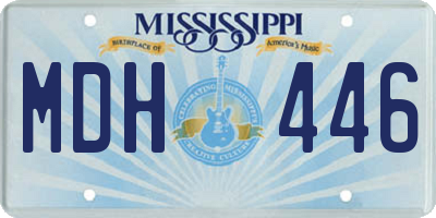 MS license plate MDH446