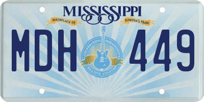 MS license plate MDH449