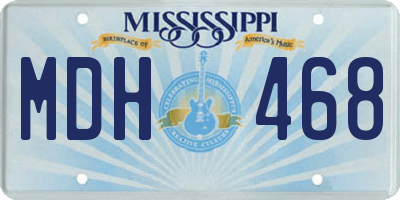 MS license plate MDH468