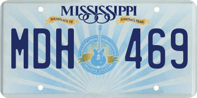 MS license plate MDH469