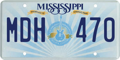 MS license plate MDH470