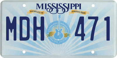 MS license plate MDH471
