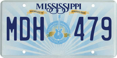 MS license plate MDH479