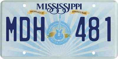MS license plate MDH481