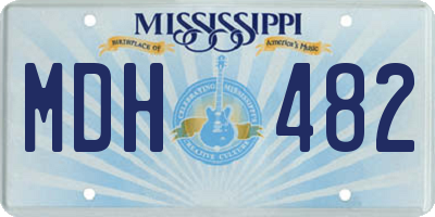 MS license plate MDH482