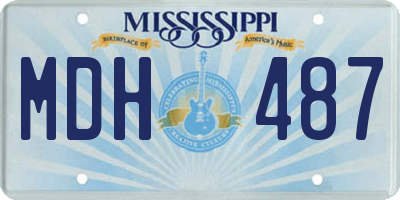 MS license plate MDH487
