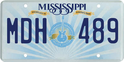 MS license plate MDH489