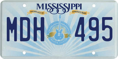 MS license plate MDH495