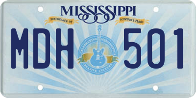 MS license plate MDH501
