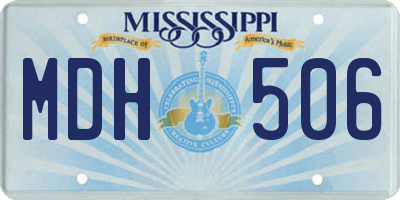 MS license plate MDH506