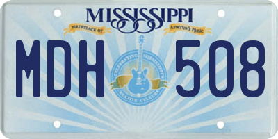 MS license plate MDH508