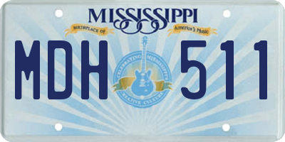MS license plate MDH511