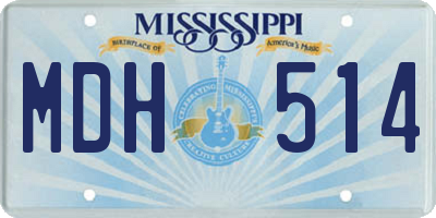 MS license plate MDH514