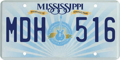 MS license plate MDH516