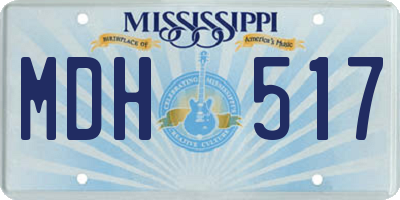 MS license plate MDH517