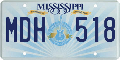 MS license plate MDH518