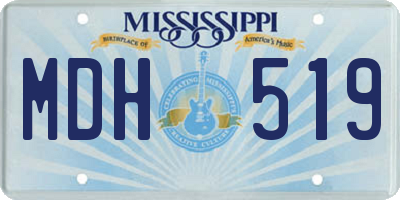 MS license plate MDH519