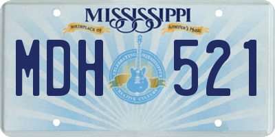 MS license plate MDH521