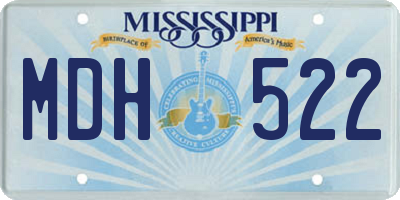 MS license plate MDH522