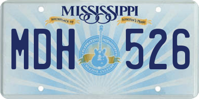 MS license plate MDH526