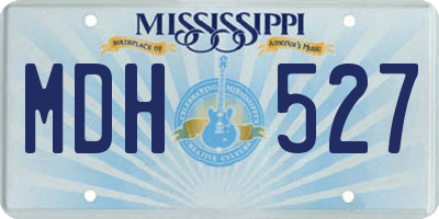 MS license plate MDH527