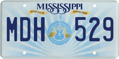MS license plate MDH529