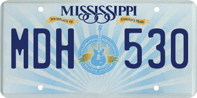 MS license plate MDH530