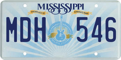 MS license plate MDH546