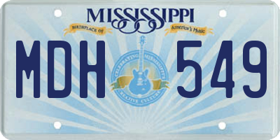MS license plate MDH549